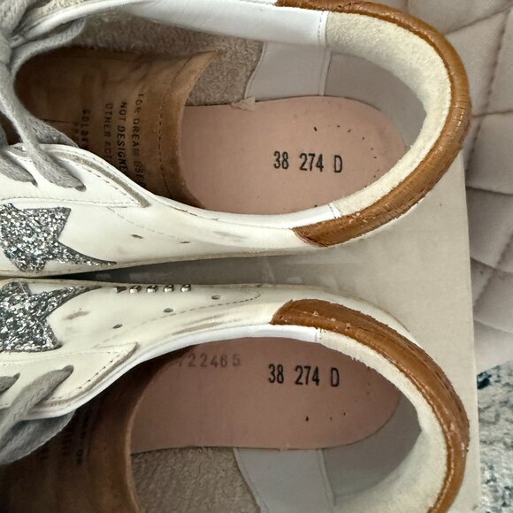Authentic Golden Goose Size 38 Neutral Superstars - Picture 7 of 11